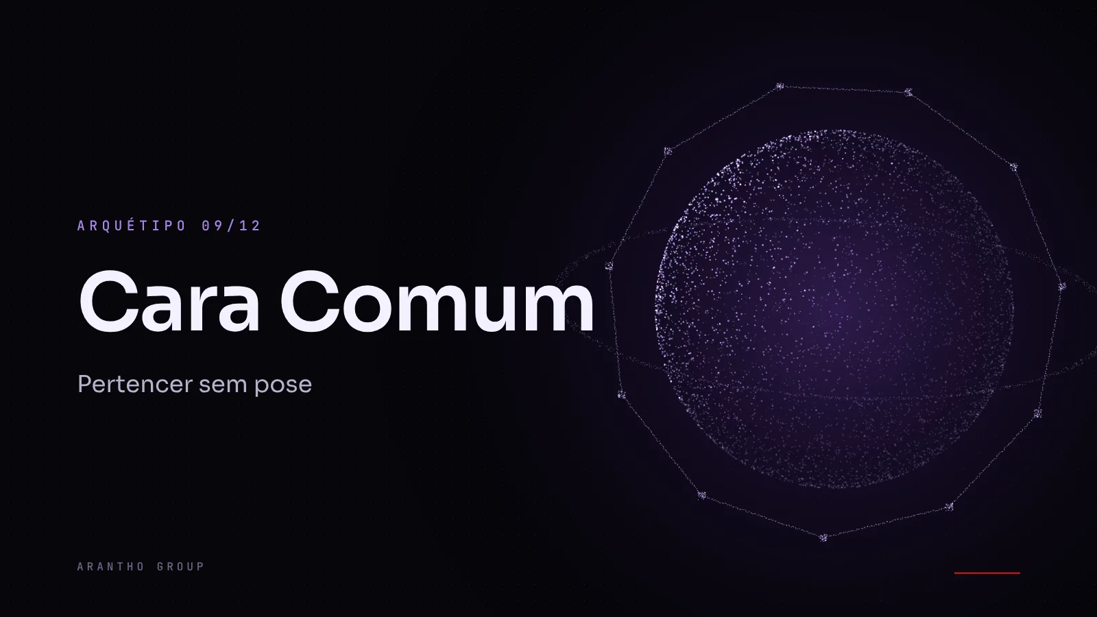 Capa abstrata com formas geométricas sobrepostas em tons de roxo e o nome Arquétipo Cara Comum em destaque