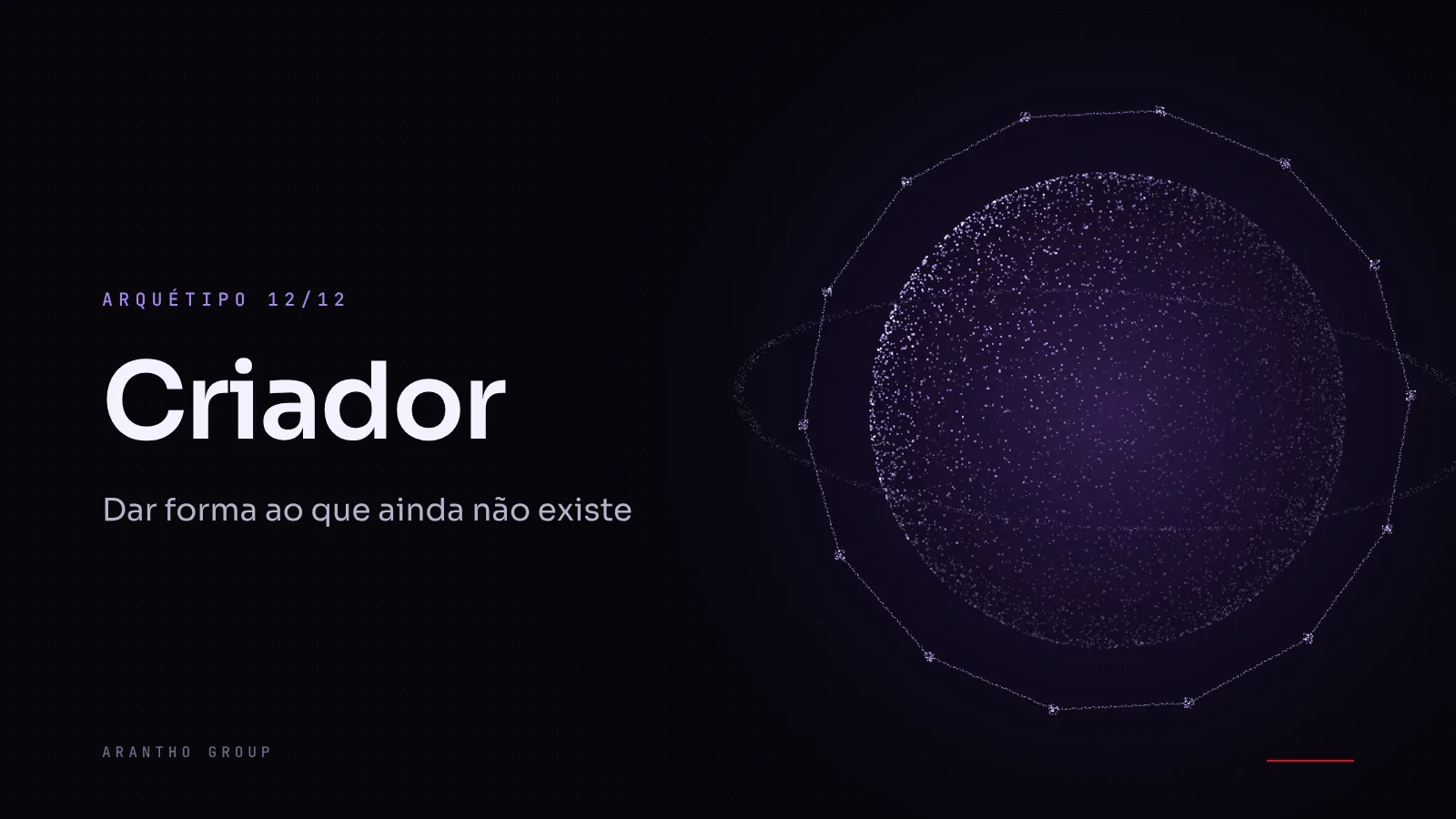 Capa abstrata com traços e formas em construção em tons de roxo e o nome Arquétipo Criador em destaque