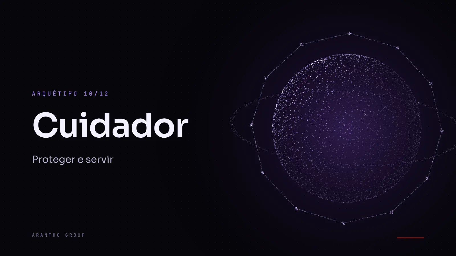 Capa abstrata com formas arredondadas que se envolvem em tons de roxo e o nome Arquétipo Cuidador em destaque