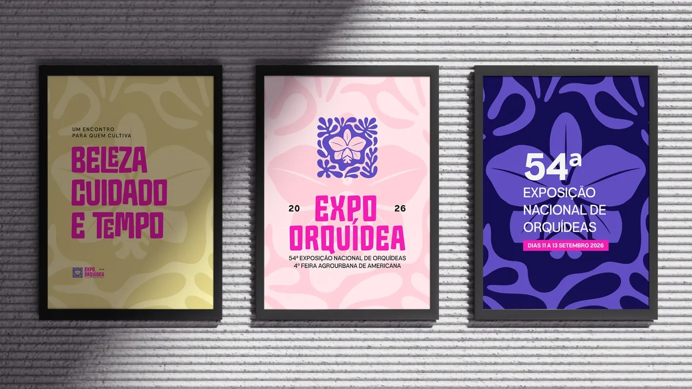 Three framed Expo Orquídea posters
