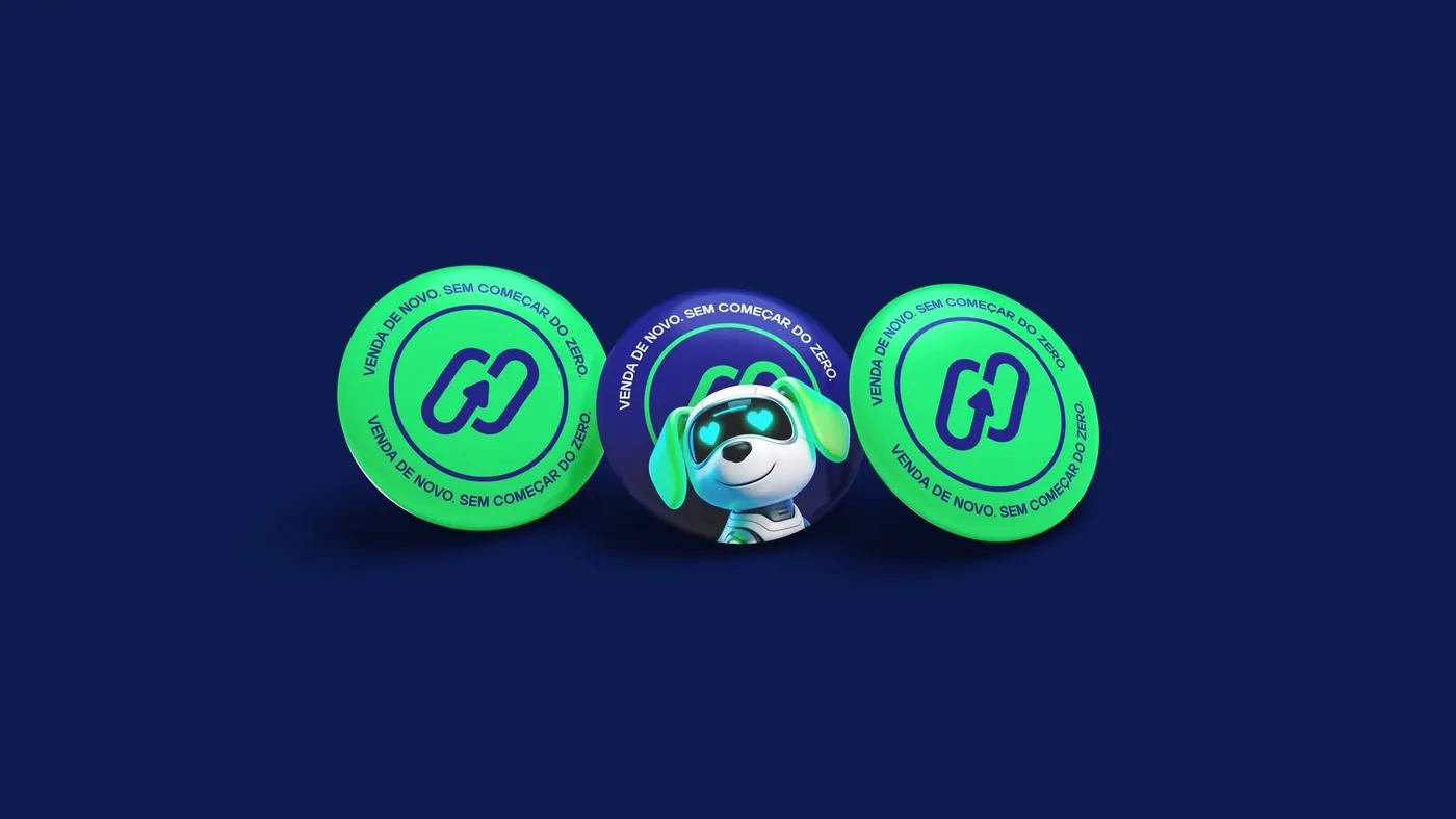 Pin buttons with the icon and the Fid mascot