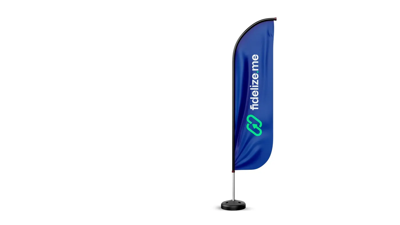 Flag with the Fidelize.me brand