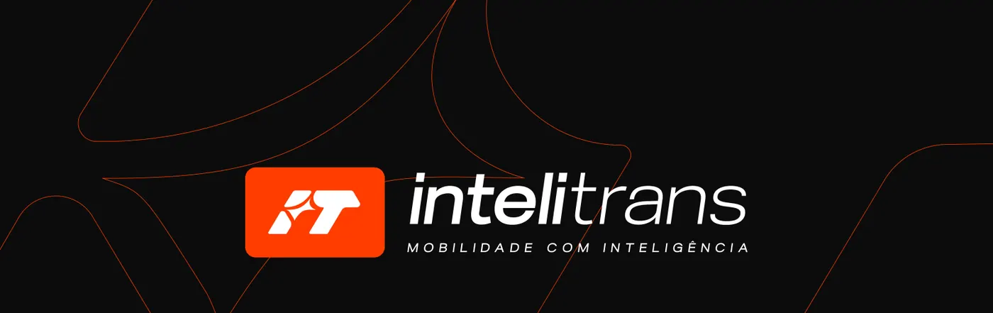 Intelitrans horizontal logo with the tagline “Mobilidade com inteligência” (Smart mobility)
