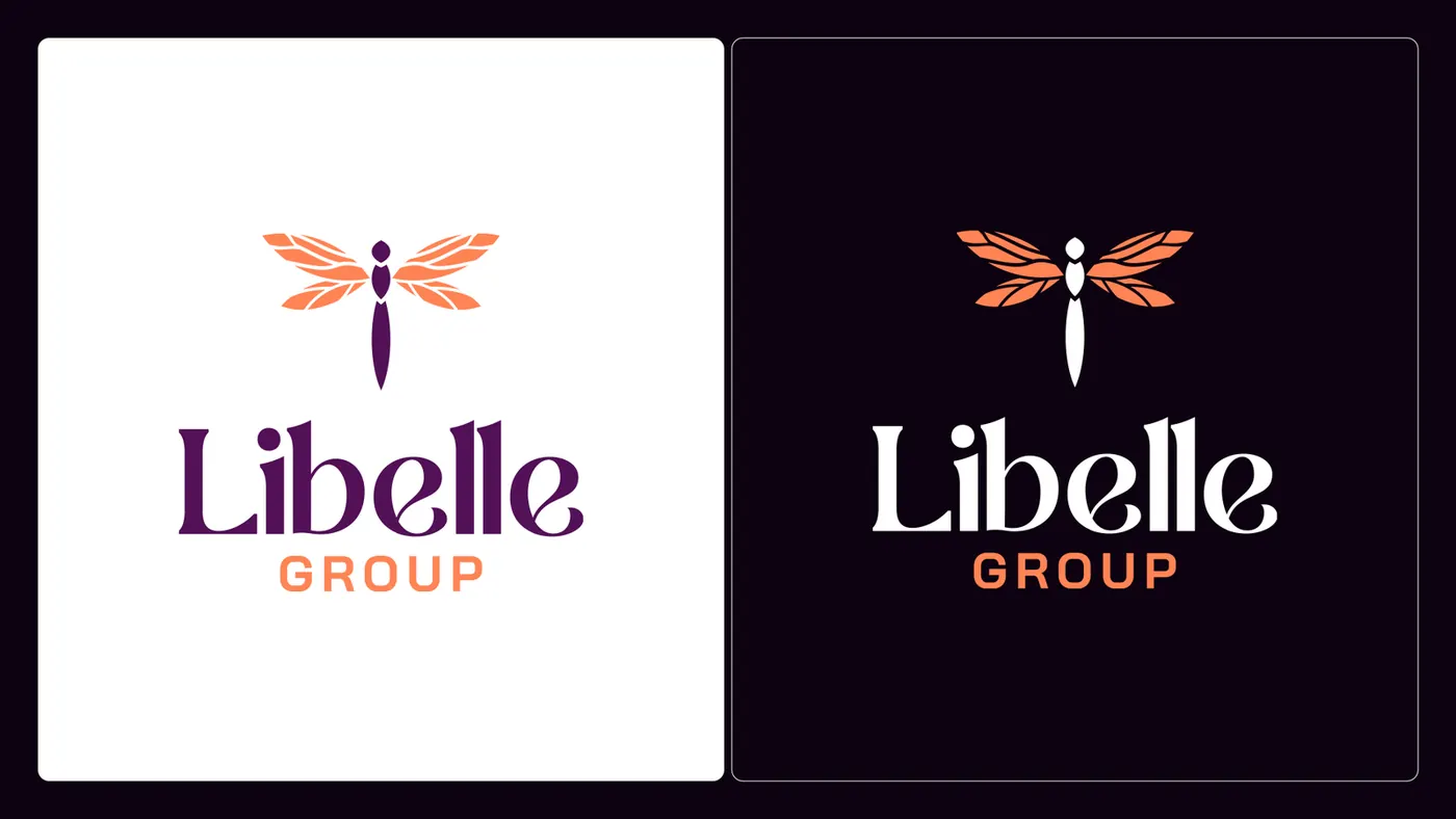 Libelle Group logo in positive and negative versions