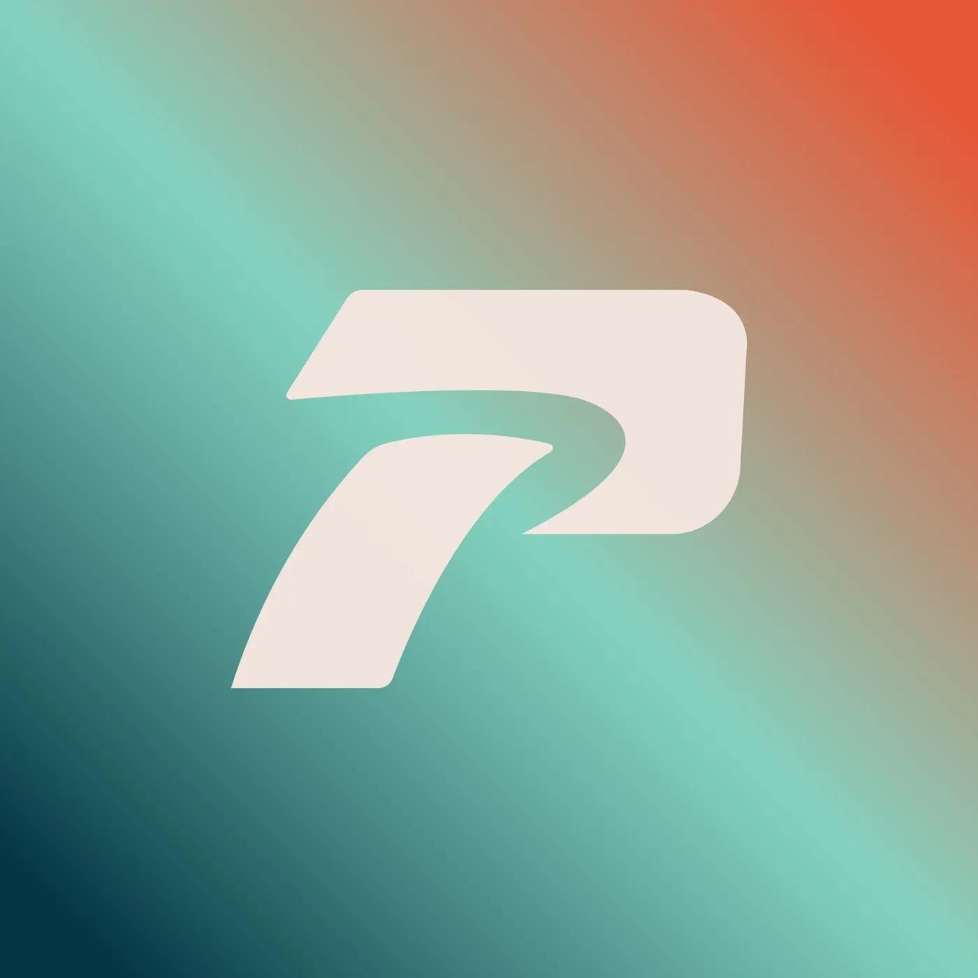 Personalizei P symbol on a gradient