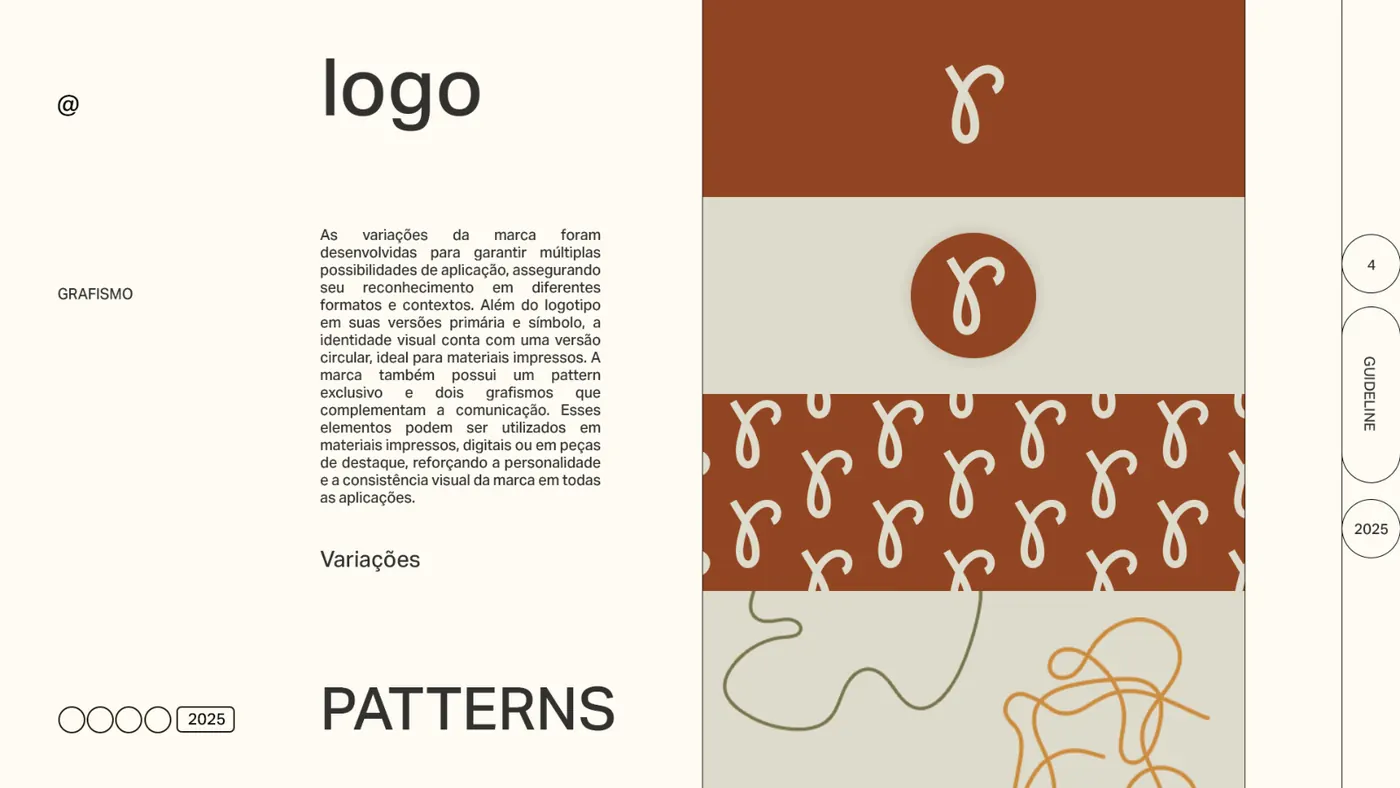 Rabisco symbol, circular version and pattern