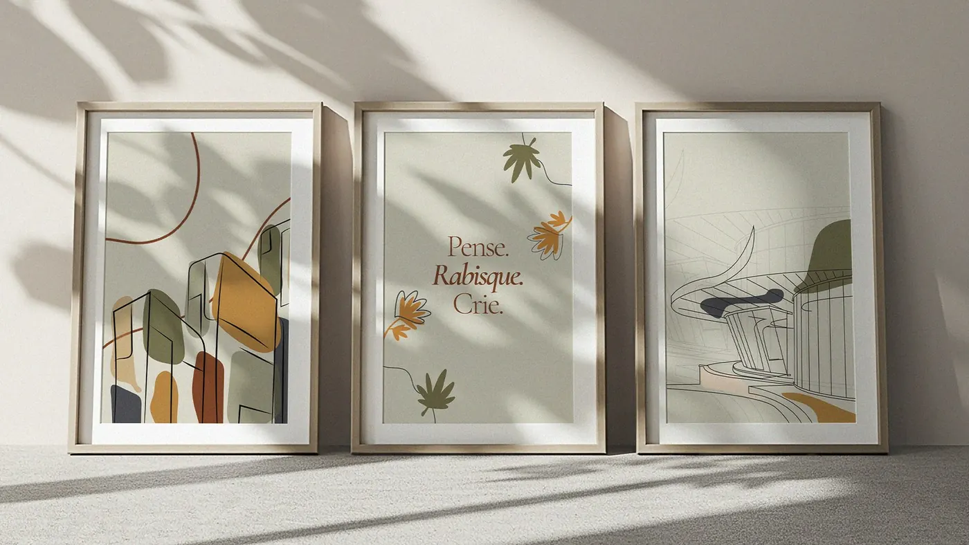 Framed Rabisco illustrations